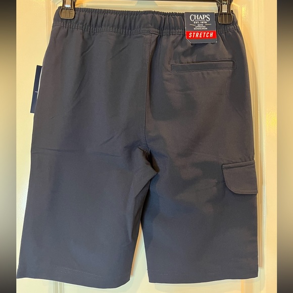 CHAPS Boys navy blue cargo shorts. School approved 10 Regular NWT - Picture 5 of 11